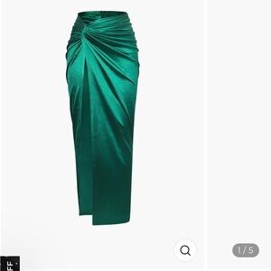 ✨NWT! Twist High-Slit Green Midi Skirt